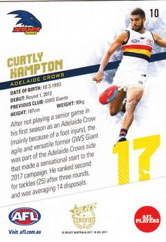 2017 Select Certified #10 Curtly Hampton Back